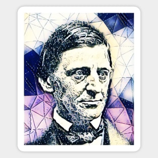 Ralph Waldo Emerson Colourful Portrait | Ralph Waldo Emerson Artwork 14 Magnet